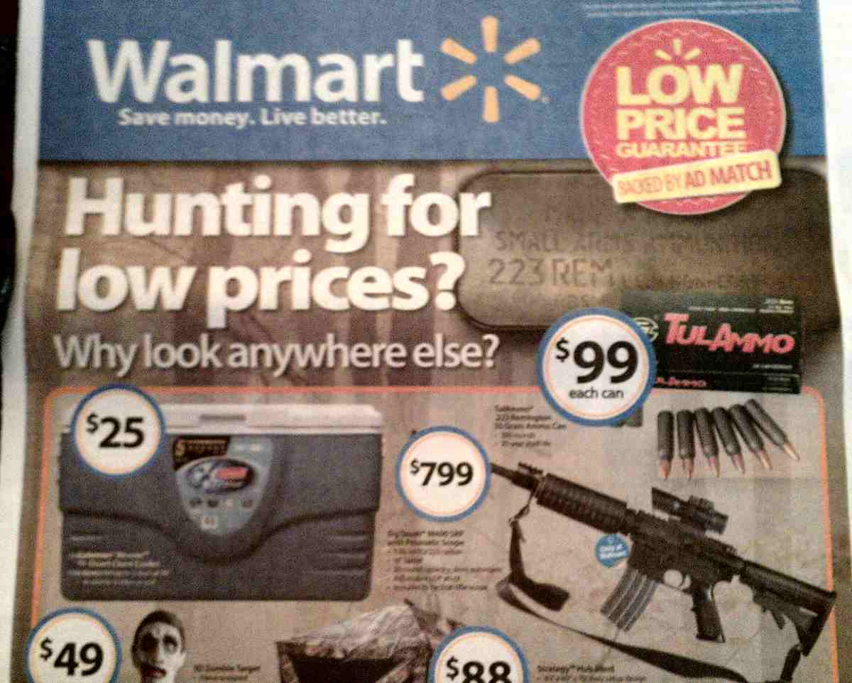 "Walmart gun control ('hunting for low prices')," by Flickr user Ted Swedenburg