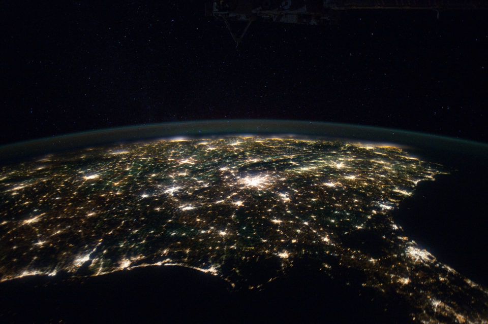 "Southeastern USA at Night," (NASA, International Space Station, 01/29/12). NASA's Marshall Space Flight Center. https://www.flickr.com/photos/nasamarshall/