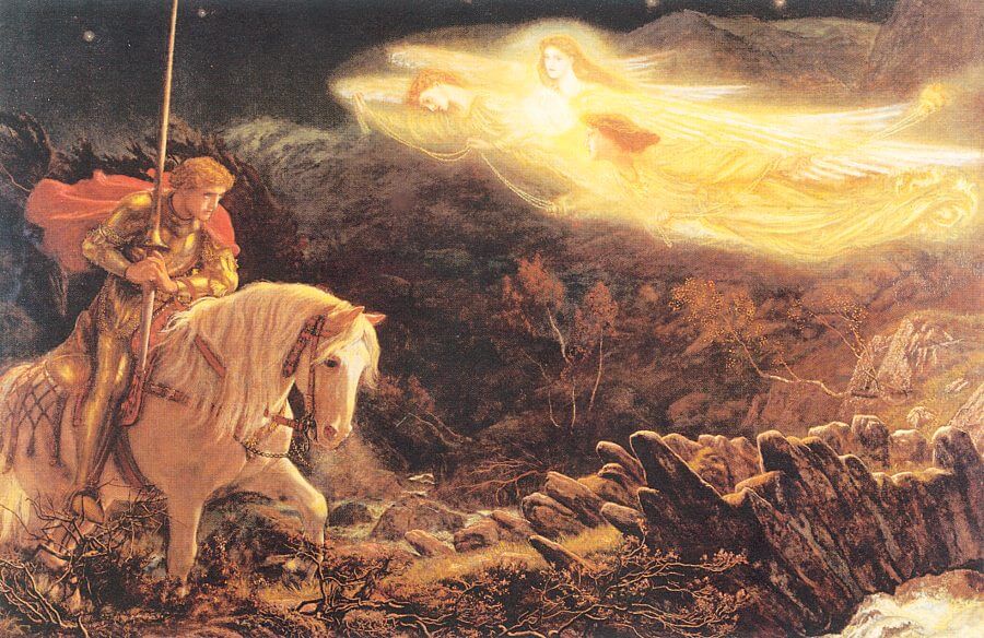 "Sir Galahad, the Quest for the Holy Grail," Arthur Hughes | License: CC0