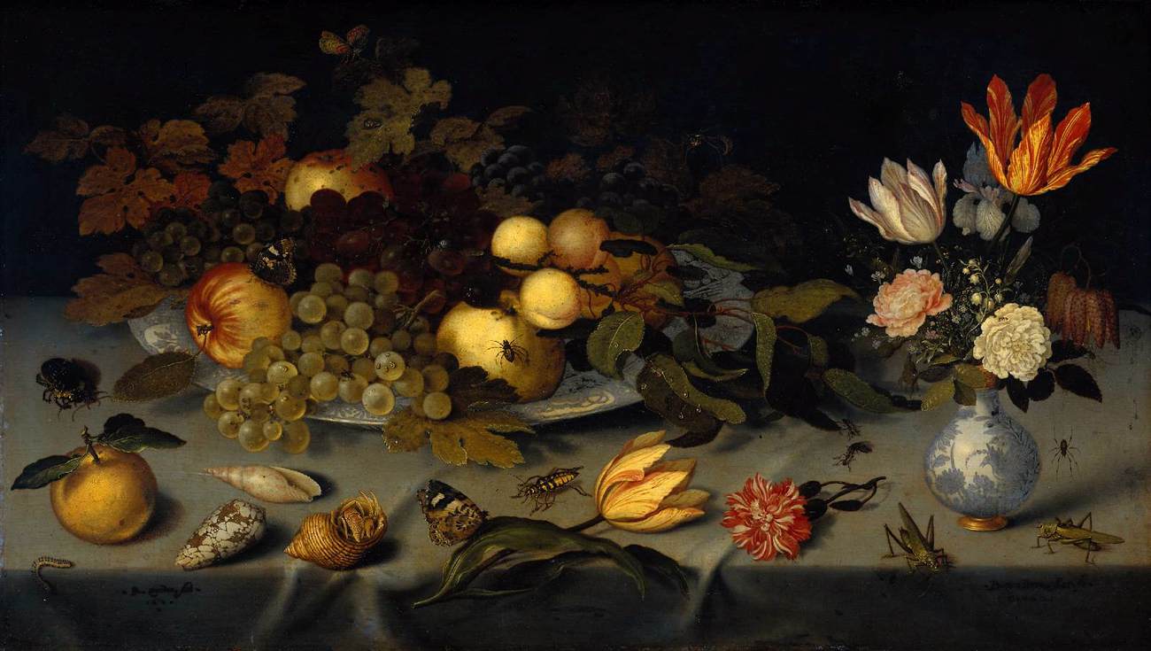 "Still Life with Fruit and Flowers," (1620-1621), Balthasar van der Ast (Public Domain)