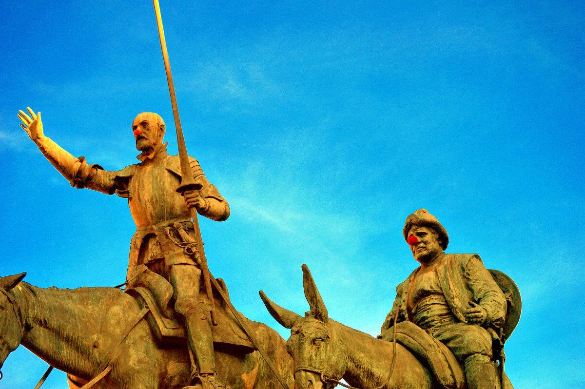 Title: Don Quixote and Sancho Panza arrive in Brussels | Author: Bill Smith | Source: byzantiumbooks on Flickr | License: CC BY 2.0