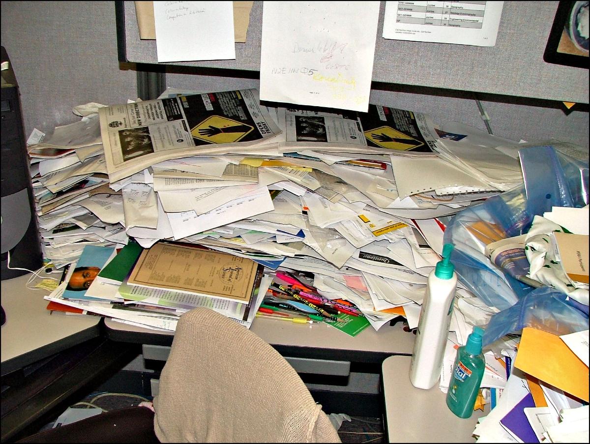 Title: World’s Messiest Office Cubicle Discovered in Colorado | Author: Jeffrey Beall | Source: denverjeffrey | License: CC BY-ND 2.0