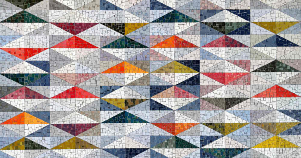 Colourful Mosaic with Triangles and Diamonds | Credit: Max Williams (@max_williams) | License: CC0
